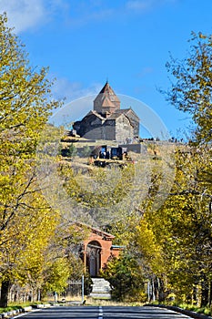 Famous Sevanavank Monastery on Sevan Lake in Armenia
