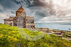 Sevanavank Monastery on the shore of Lake Sevan is the main religious and tourist attraction of Armenia and the entire