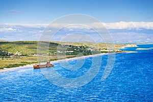 The famous shipwreck near Gythio Greece