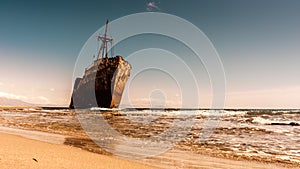 The famous shipwreck near Gythio Greece