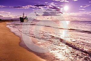 The famous shipwreck near Gythio Greece