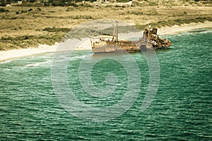 The famous shipwreck near Gythio Greece