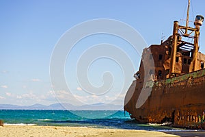 The famous shipwreck near Gythio Greece