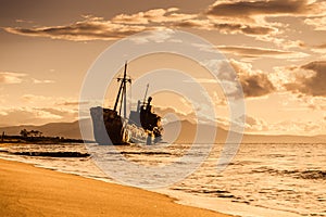 The famous shipwreck near Gythio Greece