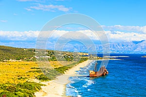 The famous shipwreck near Gythio Greece