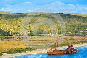 The famous shipwreck near Gythio Greece