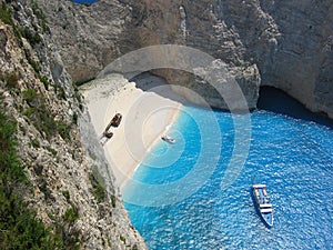 Famous shipwreck in Zakynthos Greece