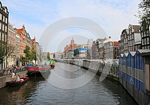 Famous Singel Canal in Amsterdam