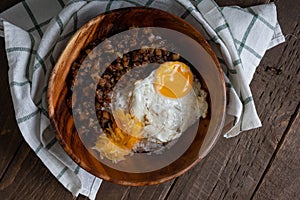 Yummy delicious famous sisig bowl