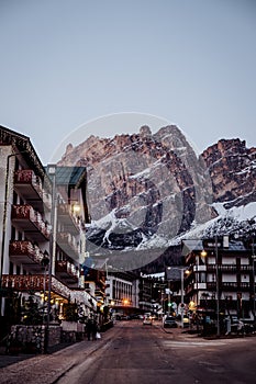 The Ski Resort Cortina D`Ampezzo in the Dolomites in Winter photo