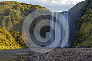 Famous Skogafoss waterfall on Skoga river. Iceland, Europe