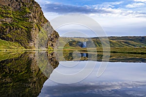 Famous Skogafoss waterfall on Skoga river. Iceland, Europe