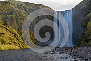 Famous Skogafoss waterfall on Skoga river. Iceland, Europe