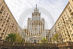 Famous Soviet Stalin skyscraper skyscraper in Moscow