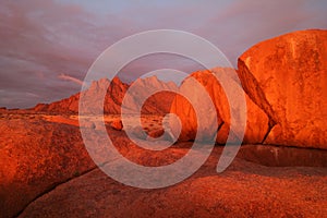 Famous Spitzkoppe at sunset