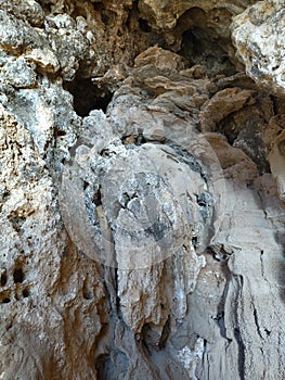 Rocl climbing cliff in sardinia