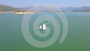 Famous spot of riding boats and jet ski The Dam of Khanpur in Pakistan