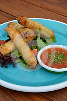 A famous starter plate from the legendary fisherman in Bodrum, they call it spring rolls.