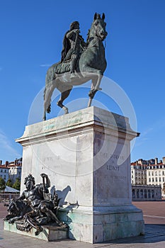 Famous statue of Louis XIV photo