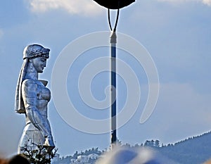 Famous statue of the mother of the Georgians on the hill, Sololaki