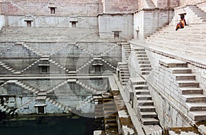 Famous step well deep pond called - Toorji Ka Jhalra or Toorji`s Step Well is an architectural marvel. Made to bathe in water