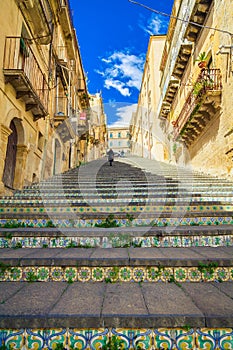 Famous steps at Caltagirone, Sicily