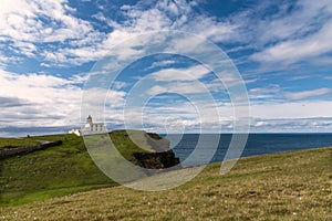 Famous Stoer Head lighthouse in Scotland