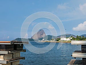 The famous Sugar Loaf Mountain, a tourist attraction in the city Rio de Janeiro, Brazil.