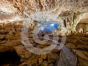 Famous Sung Sot Cave, Ha long bay, Vietnam photo
