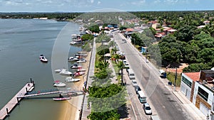 Famous Sunset Edge at Aracaju Brazil. Sergipe state at Northeast.