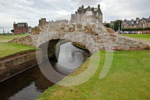 The famous Swilcan bridge on St Andrew Old Course