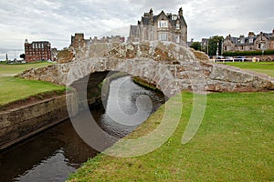 The famous Swilcan bridge on St Andrew Old Course photo