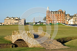 The famous Swilcan bridge on St Andrews Old Course photo