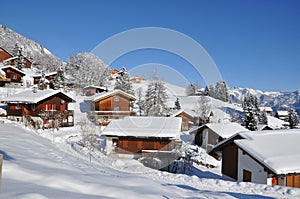 Famous Swiss skiing resort Braunwald