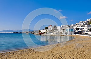 The famous Tavern on bay of island of Mykonos