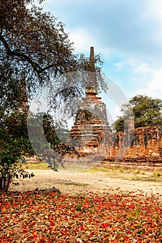 Famous temple area Wat Phra Si Sanphet, Former capital of Thailand in Ayutthaya