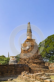 Famous temple area Wat Phra Si Sanphet, Royal Palace in Ajutthaya