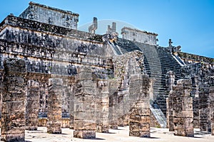 The famous temple of ChichÃÂ©n ItzÃÂ¡ in Mexico photo