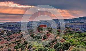 The famous Temple of Concordia in the Valley of Temples near Agrigento