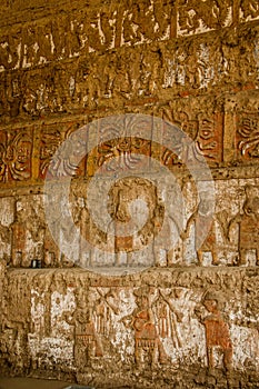 Famous Temple of the Sun and Moon - Huaca del sol y luna, Trujillo, Peru