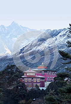 Famous Tengboche Buddhist monastery in Sagarmatha National Park