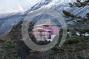 Famous Tengboche Buddhist monastery in Sagarmatha, Nepal