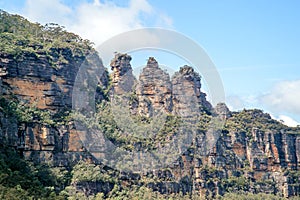 The famous Three Sisters rock formation in the Blue Mountains National Park close to Sydney.