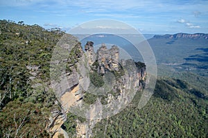 The famous Three Sisters rock formation in the Blue Mountains National Park close to Sydney, Australia.