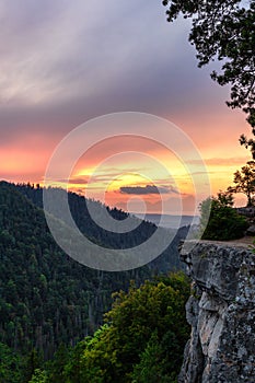 Famous Tomasovsky Vyhlad viewpoint in Slovak Paradise