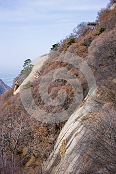 The famous tourist attractions in Shaanxi province China, Huashan mountain.