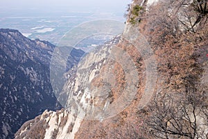 The famous tourist attractions in Shaanxi province China, Huashan mountain.