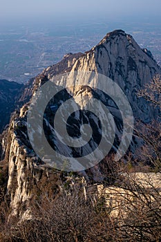 The famous tourist attractions in Shaanxi province Chinese, Huashan mountain.