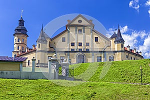 Famous Tourist Destinations. Renowned Nesvizh Castle on The Hill