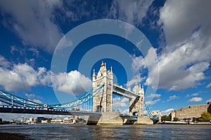 The famous Tower Bridge in London photo